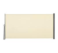 Outsunny Retractable Sun Side Awning Screen Fence Patio Garden Wall Balcony Screening Panel Outdoor Blind Privacy Divider (3x1.6M, Beige)