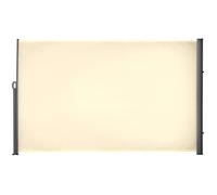 Outsunny Retractable Sun Side Awning Screen Fence Patio Garden Wall Balcony Screening Panel Outdoor Blind Privacy Divider (3x1.8M, Cream White)