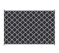 Outsunny Reversible Outdoor Rug w/Carry Bag, 182 x 274cm, Black