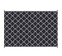 Outsunny Reversible Outdoor Rug w/ Bag 182 x 274 cm - Black, Black