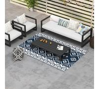 Outsunny Reversible Outdoor Rug with Carry Bag for RV Camping Beach 182 x 274cm