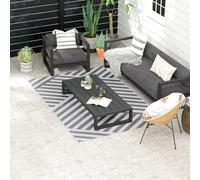 Outsunny Reversible Waterproof Outdoor Rug 182x274cm Grey, Grey