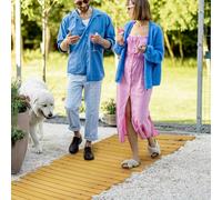 Outsunny Rollable Wooden Garden Pathway - Solid Pine Wood 185 x 60 cm - Yellow - 60.0 - 1.9