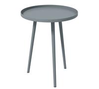 Outsunny Round Garden Coffee Table, Outdoor Side Table With Rounded Edge In Grey Grey