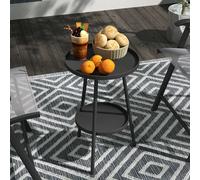 OutSunny Coffee Table Round Metal 320 x 320 x 510 mm