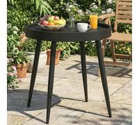 Outsunny Round Garden Table, Outdoor Coffee Side Table with Plastic Top - 1 - 49.5 x 49.5 x 47.5 cm - 49.5