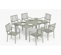Outsunny Rustic Garden Sets: Outsunny 5-Piece Rustic Garden Dining Set with Stackable Chairs in Grey