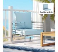 Outsunny Seat And Back Cushion Set, Fade Resistant Replacement Cushion