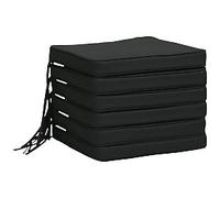 OutSunny Seat Cushion Black 84B-307V70BK 6 Pieces