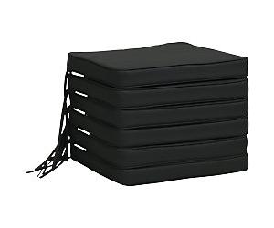OutSunny Seat Cushion Black 84B-307V70BK 6 Pieces