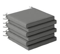 Outsunny Outdoor Seat Cushions Machine Washable Cover Set of 6 Dark Grey