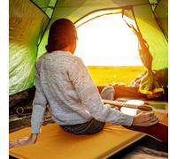 OUTSUNNY Self-Inflating Camping Sleeping Pad, Single Air Bed with Carry Bag in Khaki Outsunny Khaki Single