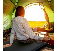 Outsunny Self-Inflating Camping Mat Sleeping Pad, 5cm Thick Single Air Mattress with Carry Bag for Hiking, Camping, Travel, 200 x 65cm, Grey