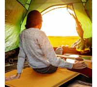 Outsunny Self-Inflating Single Sleeping Pad Air Bed with Carry Bag, Khaki