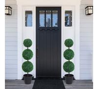 Outsunny Set Of 2 Artificial Topiary Trees With Pot