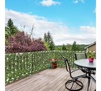 OUTSUNNY Set of 2 Expandable Artificial Trellis Hedges in Green | Size: 200 cm x 100 cm Outsunny Green 200 cm x 100 cm