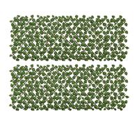 Outsunny Set of 2 Expandable Artificial Trellis Hedges - Realistic Leaf Privacy Screen, 2 x 1 m
