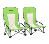 Alfresco Set of 2 Folding Beach Chair - Orange, Orange