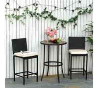 Outsunny Set of 2 Garden Chair Cushions with Ties