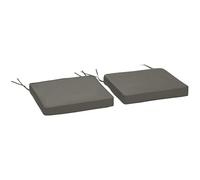 Outsunny Set of 2 Garden Chair Cushions with Ties 45 x 45 cm Dark Grey