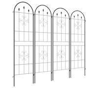 Outsunny Set of 2 Garden Trellis, Metal Trellis for Climbing Plants Support Frames, 50 x 180cm, Arrow Design