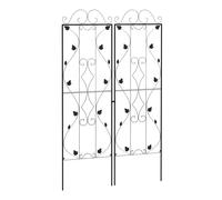 Outsunny Set of 2 Metal Trellis for Climbing Plants - Leaf Design | TJ Hughes
