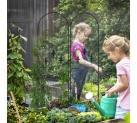 Outsunny Set of 2 Metal Trellis for Climbing Plants, Scrolls Design, 45 x 150cm