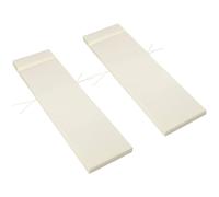 Outsunny Set Of 2 Sun Lounger Cushions Only, Replacement Cushions In Cream Cream