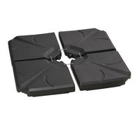 Outsunny Set of 4 Banana Parasol Base Stand Water or Sand Filled Weights, Black