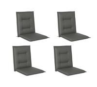 Outsunny Set Of 4 Garden Chair Cushions - Outdoor Seat Pads - Light Grey | TJ Hughes