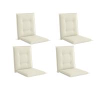Outsunny Set Of 4 Garden Chair Cushions - Outdoor Seat Pads - White | TJ Hughes