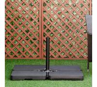 Outsunny Set Of 4 Parasol Base Stand Weights For Cantilever Umbrella, Black