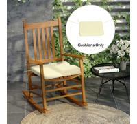 Outsunny Set of 6 Chair Cushion Seat Pads Dining Chair w/ Straps Indoor Outdoor, none