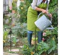 Outsunny 5Pcs Decorative Garden Fencing Metal Border Edging, Black