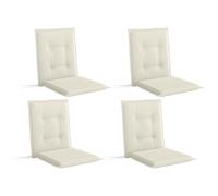 Outsunny Set of Four Padded Garden Seat Cushions - White