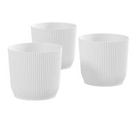 Outsunny Set of Three Ф22cm Planters - White