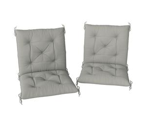 Outsunny Set of Two Outdoor Seat Cushions - Light Grey