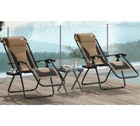 Outsunny Set of Two Zero Gravity Lounger Chair: Green
