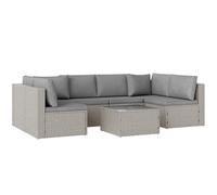 Outsunny Seven-Piece Modular Rattan Set - Grey