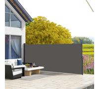 Outsunny Side Awning Retractable, Privacy Screen, 400x180cm, Dark Grey