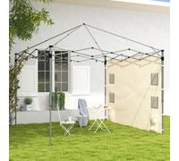 Outsunny Side Panel For 3X3 M Pop Up Gazebos, 1 Pack Sidewall Only, Beige
