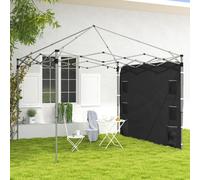 Outsunny Side Panel For 3X3 M Pop Up Gazebos, 1 Pack Sidewall Only, Black