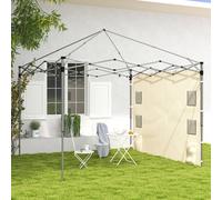 Outsunny Side Panel For 3X3 M Pop Up Gazebos, 1 Pack Sidewall Only In Beige Beige