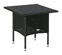 OutSunny Side Table Galvanised Steel, PE Rattan 500 x 500 x 470 mm
