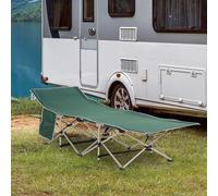 Outsunny Single Portable Outdoor Military Sleeping Bed Camping Cot Green