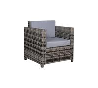 Outsunny Single Seater Rattan Chair, PE Wicker Garden Armchair