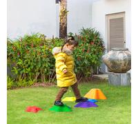 OUTSUNNY Six-Piece Stepping Stones, Stackable Non-Slip Obstacle Course - Multicoloured Outsunny Multicolor