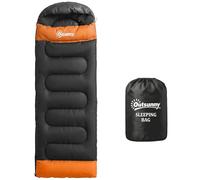 Outsunny Sleeping Bag for Adults, Lightweight & Compact Sleeping Bag, 3 Seasons Adult Blanket, Small Packed Size, Soft, Thick and Warm, for Outdoor Camping, Grey