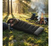 Outsunny Sleeping Bag for Adults, Lightweight & Compact Sleeping Bag, 3 Seasons Adult Blanket, Small Packed Size, Soft, Thick and Warm, for Outdoor Camping, Black