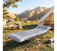 OUTSUNNY Sleeping Mat, Foldable Camping Pad with Elastic Straps in Light Grey | Size: Single Outsunny Light Grey Single